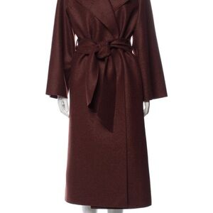 Harris Wharf London Belted Wool Coat - Cognac